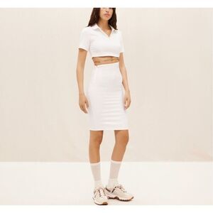 NWT Nike x Jacquemus Cream La Robe Polo Split Midi Dress Small